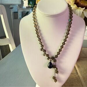 Cela Beaded Pendant Necklace